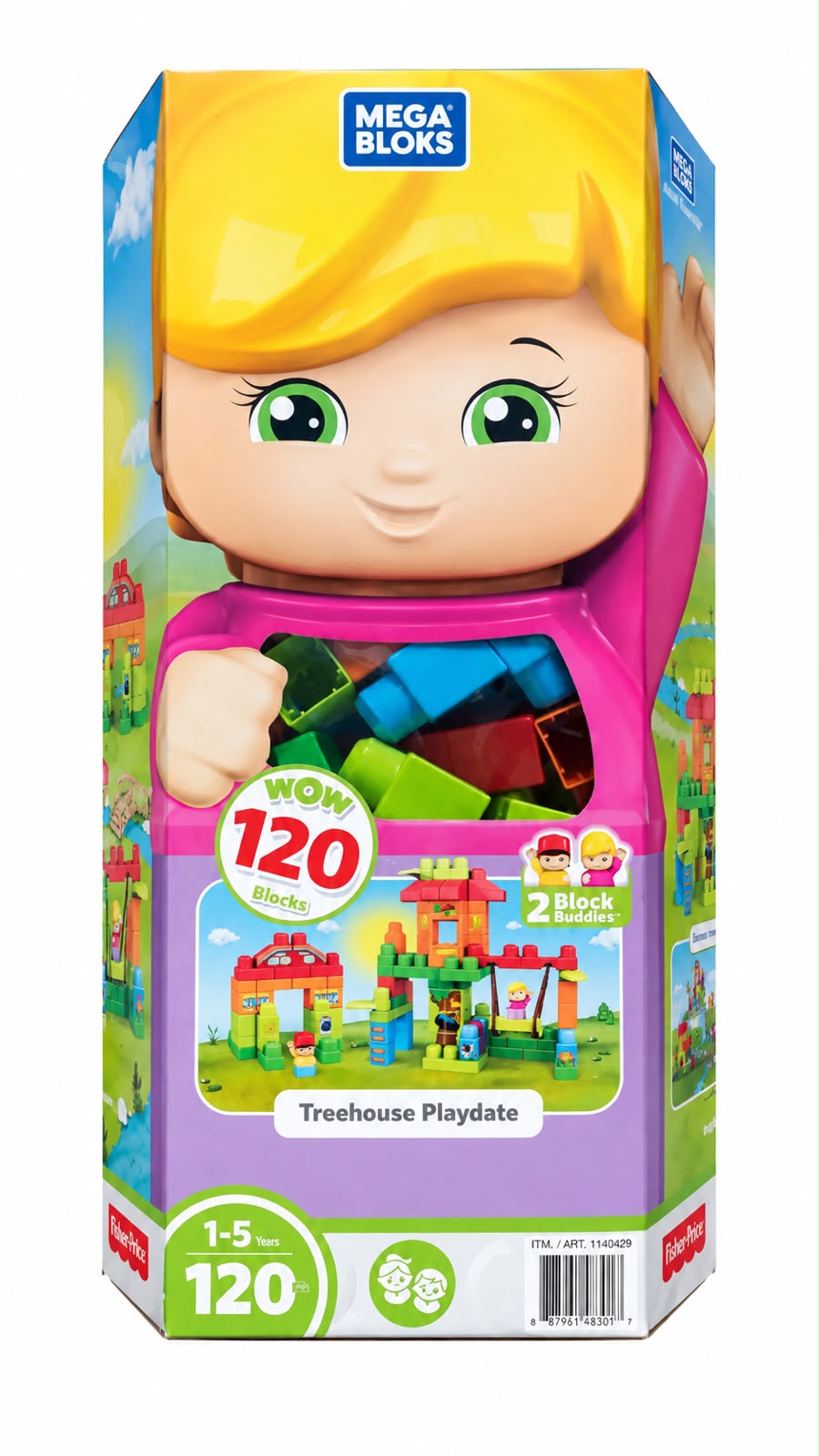 120-Piece Building Set, ages 1-5 - Mega Bloks/Fisher-Price