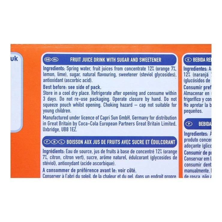 Capri-Sun Orange Juice Drink Sports Cap 15 x 330ml - Picture 3 of 3