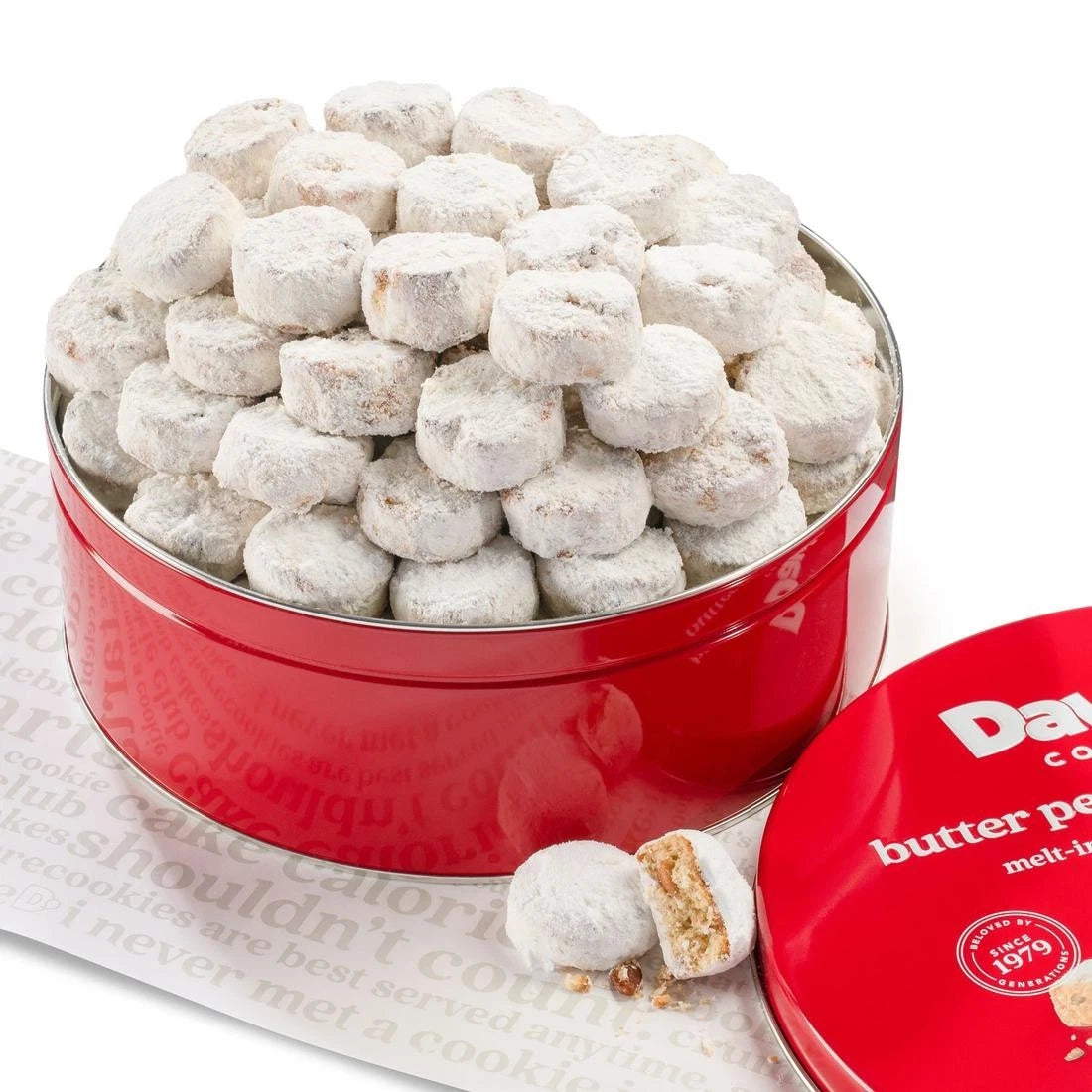 David's Cookies Meltaways Butter Pecan 907g Tin - Picture 3 of 7