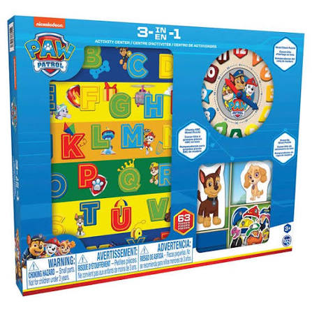3-in-1 Wooden Activity Centre, 63pc - Paw Patrol