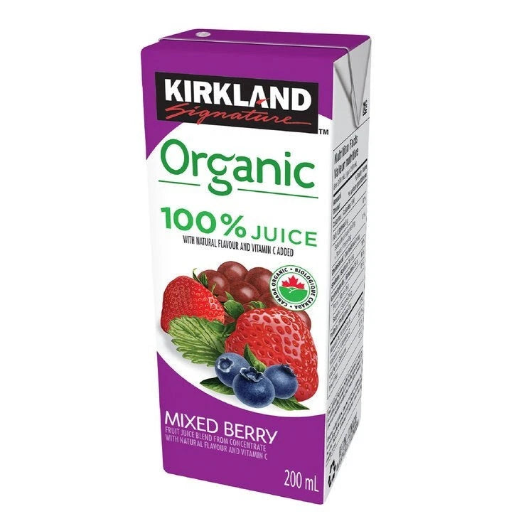 Kirkland Signature Fruit Juice Organic 100% Variety Pack 40 x 200ml - Picture 3 of 6