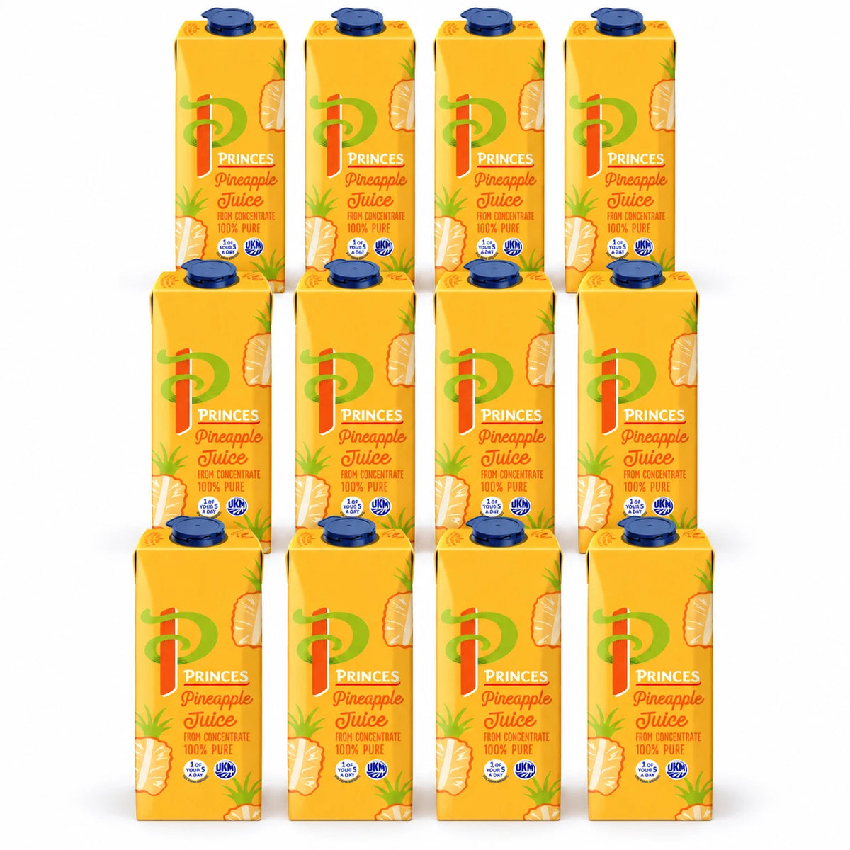 Princes Pineapple Juice 100% From Concentrate 12 x 1L
