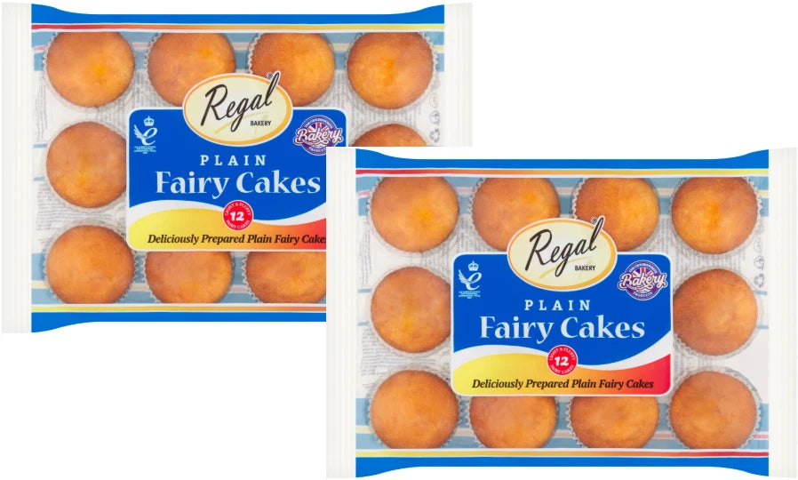 Regal Bakery 12 Plain Fairy Cakes 280g (Pack of 2)