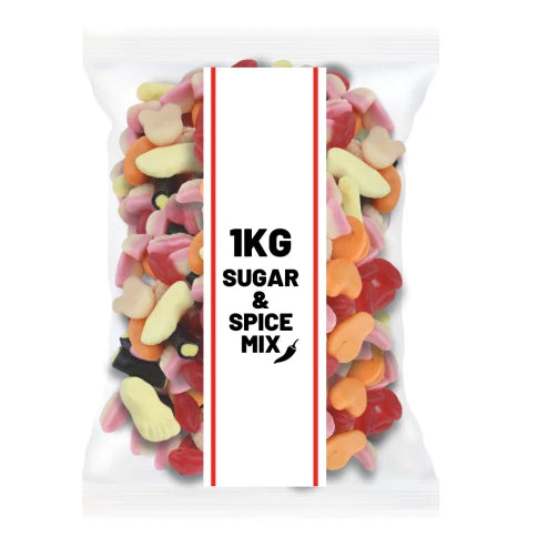 Sugar and Spice Mix Fruity Jelly Sweets with a Spicy Twist, 1kg