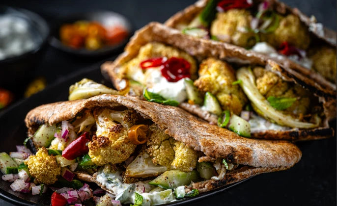 Dina 12 Wholemeal Pitta Bread, Stone Baked in Authentic Oven