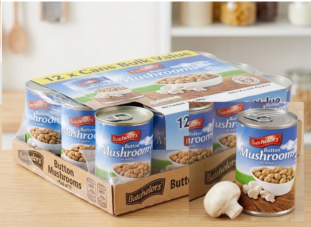 Batchelors Button Mushrooms in Water 285g Pack of 12