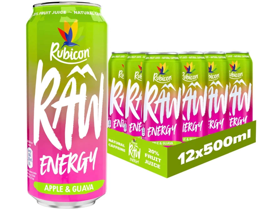 Rubicon Raw Energy Apple & Guava 500ml x 12
