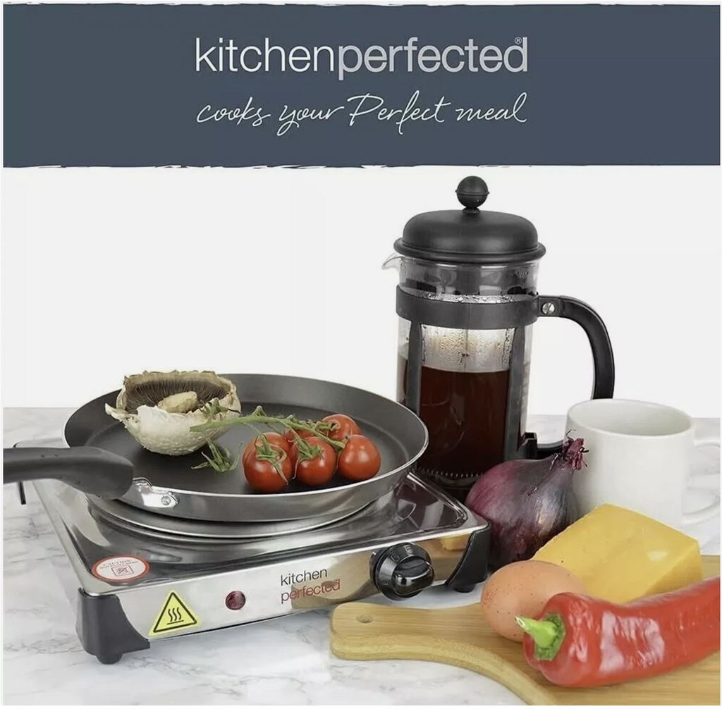 Electric Hotplate 1500W Portable Kitchen Table Top Cooker Stove Stainless Steel