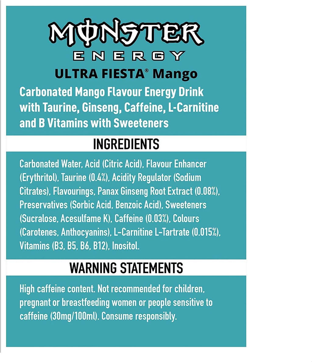 Monster Energy Ultra Fiesta 500ml Pack of 12