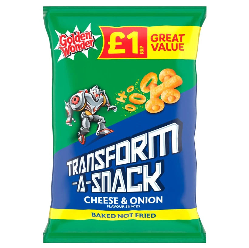 Golden Wonder Transform-A-Snack Cheese & Onion Flavour Snacks 56g x 18