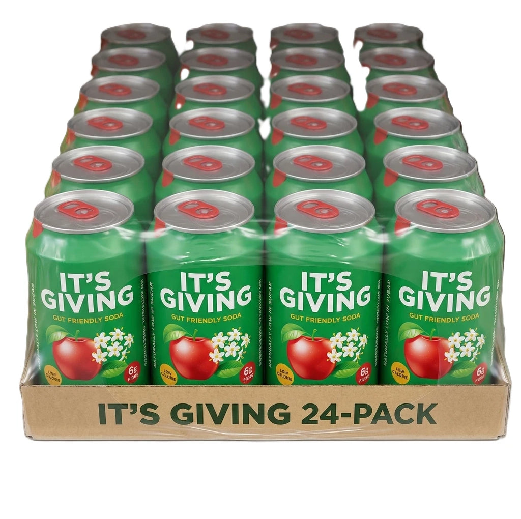 It’s Giving Apple & Elderflower 330ml Refreshing Sparkling Fruit Drink Summer
