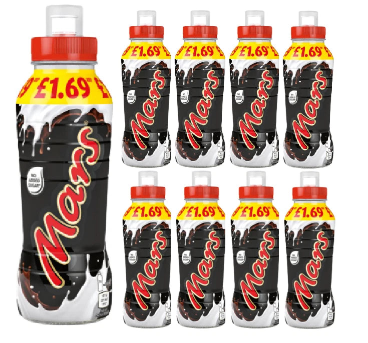 Mars Chocolate Flavoured Milk Drink Creamy Caramel & Smooth Chocolate 8 x 350ml