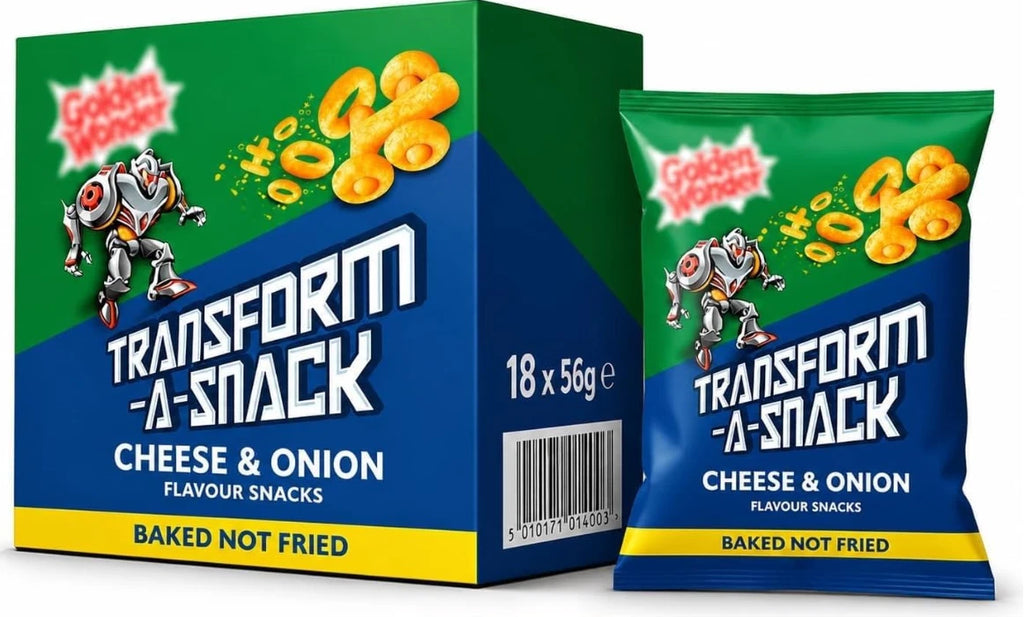 Golden Wonder Transform-A-Snack Cheese & Onion Flavour Snacks 56g x 18