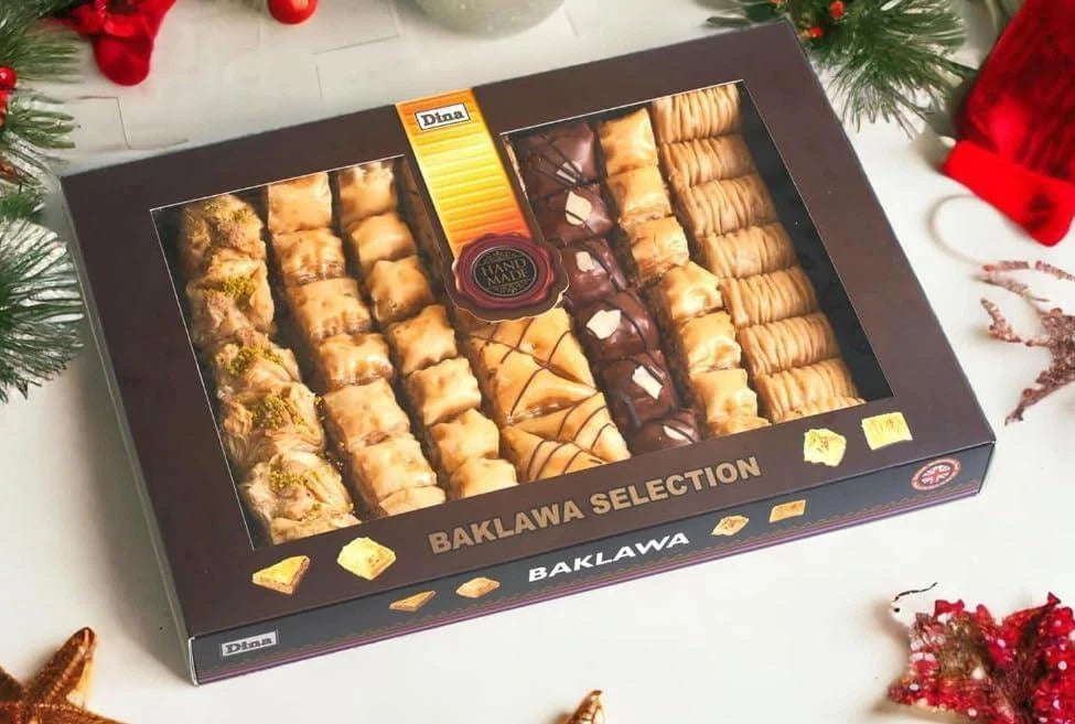 Dina Baklawa Pastry Selection Sweets Cashew Pistachio Nuts Chocolate Baklava 1kg