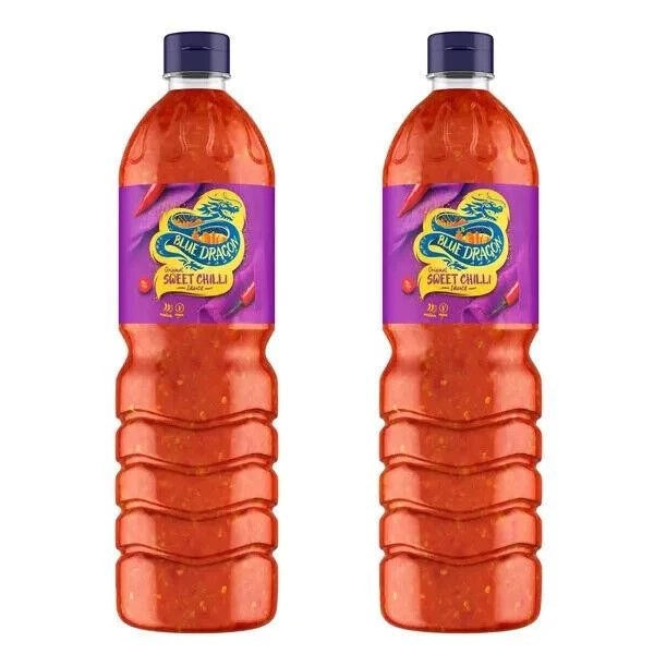 Blue Dragon Sweet Chilli Dipping Sauce Red Chillies Garlic Thai Rich Pack 2 x 1L