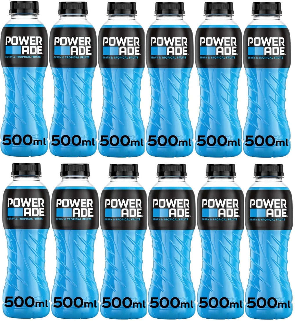 Powerade Berry and Tropical Flavour 500 ml (Pack of 12)