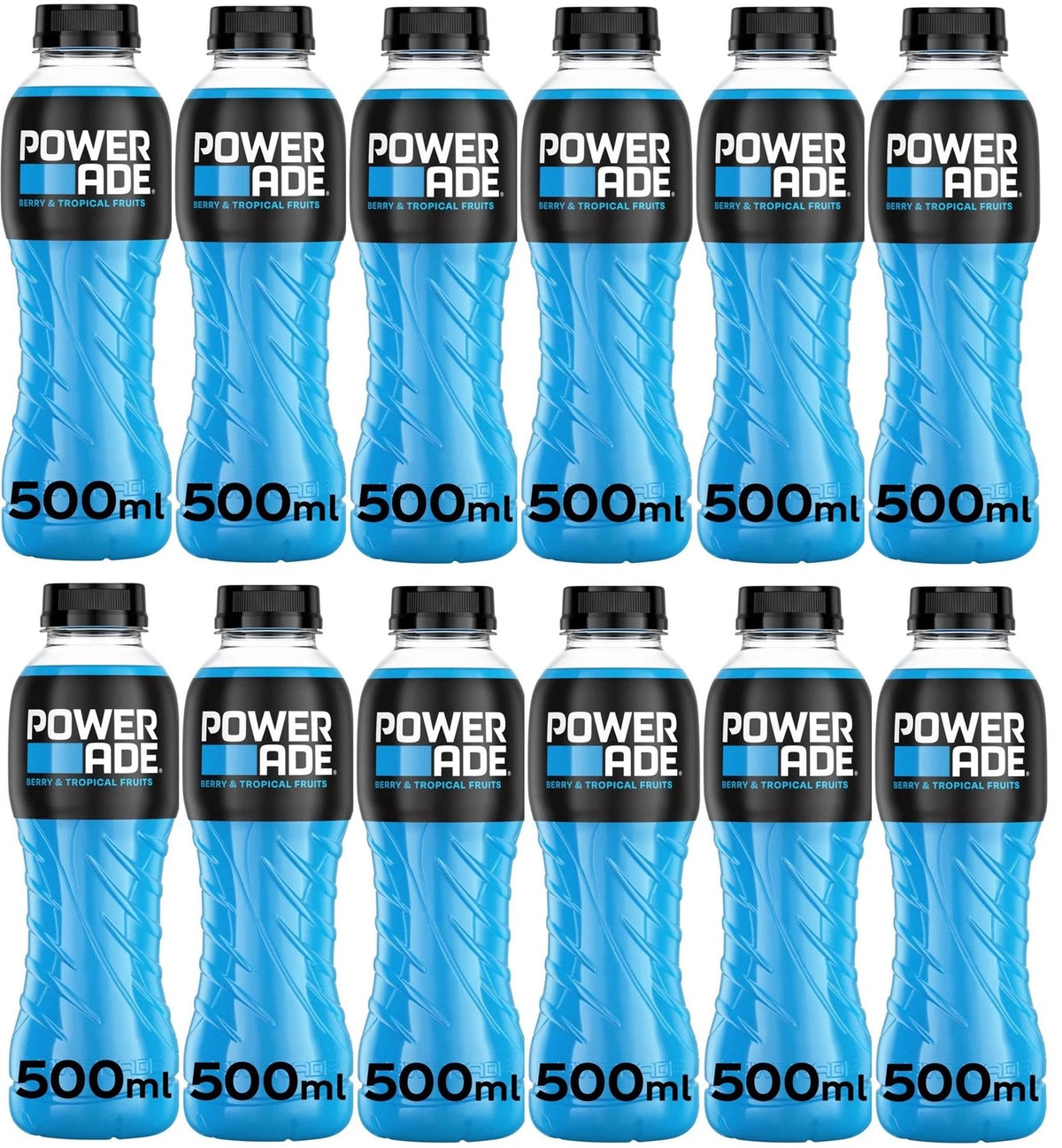 Powerade Berry and Tropical Flavour 500 ml (Pack of 12)