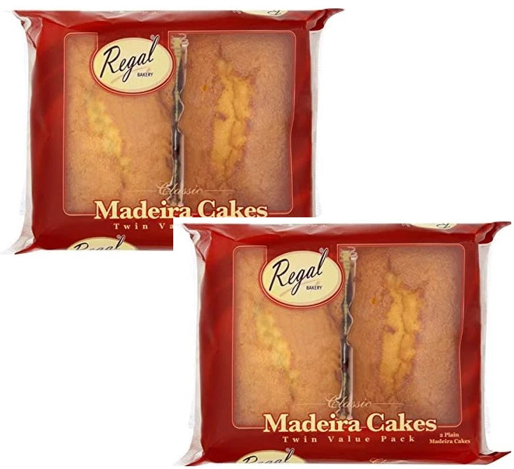 Regal Bakery Twin Pack Madeira Soft Sponge Loaf Cake (Pack of 2)