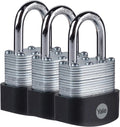 Yale High Security 40mm Laminated Steel Padlock, Pack of 3 - 3 Keys