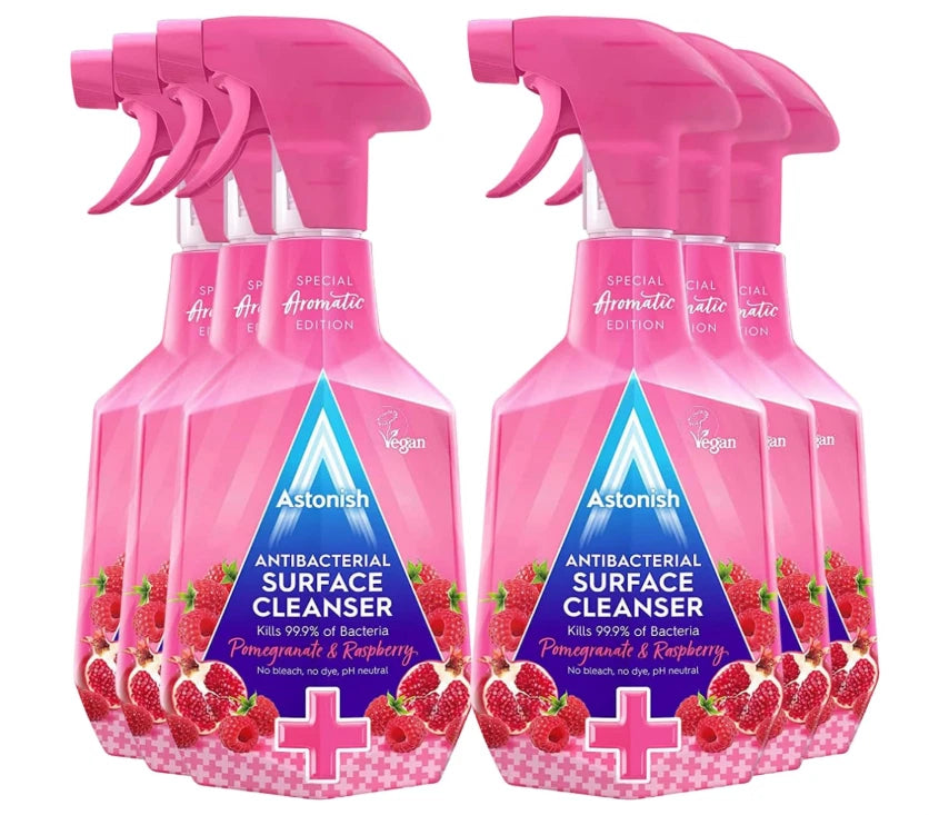 Astonish Pomegranate & Raspberry Antibacterial Surface Cleanser 750ml × 6