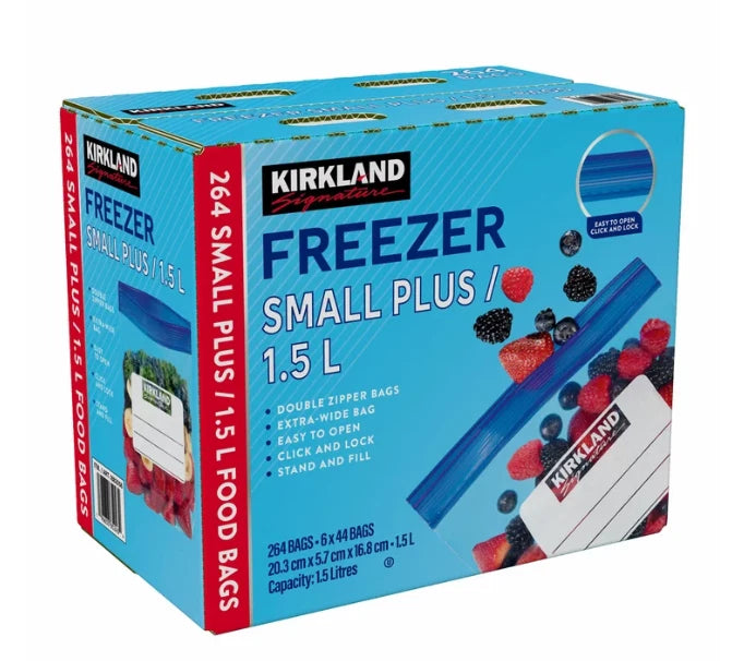 Kirkland Signature Freezer Medium Bags 1.5L, 264 Count