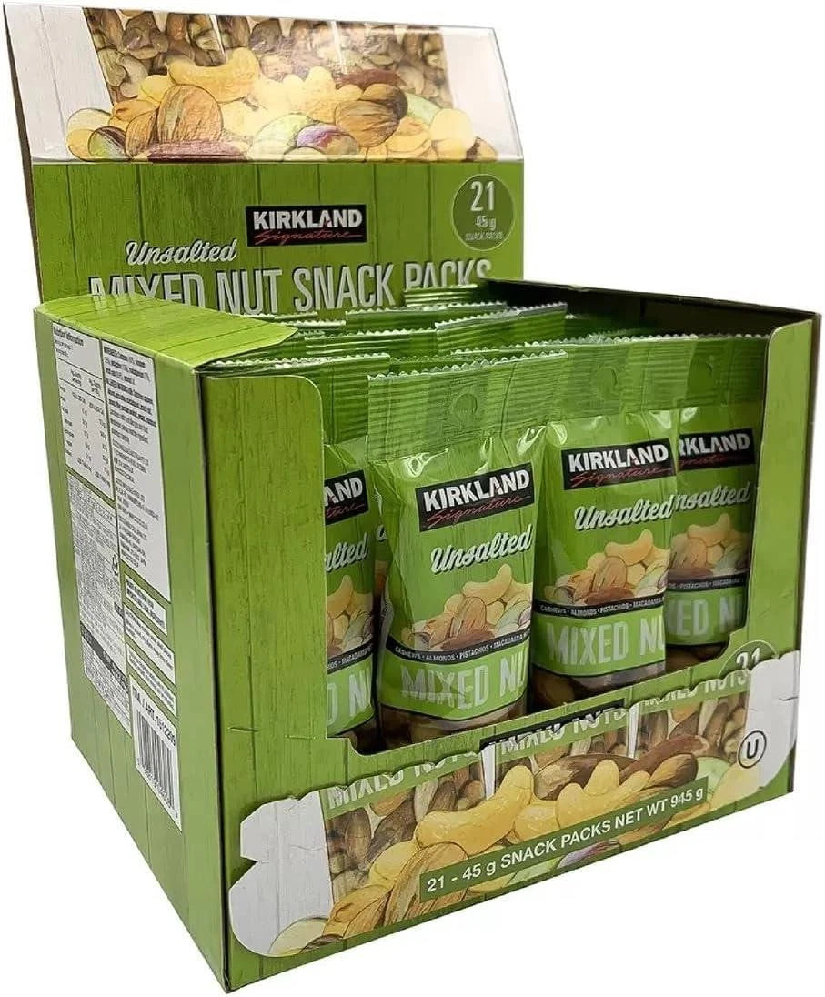 Kirkland Signature Snacking Unsalted Mixed Nuts Pack of21x45g