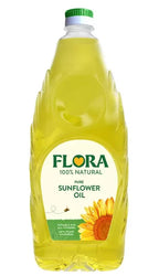Flora Sunflower Oil Pure Natural Frying Cooking Roasting Dressing Salad Pack2x2L