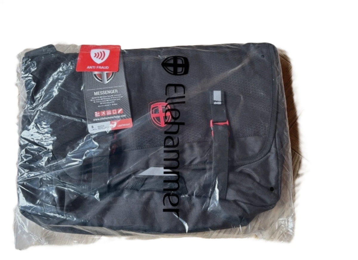 Ellehammer Urban Explorer Anti Fraud Messenger Satchel Bag Black
