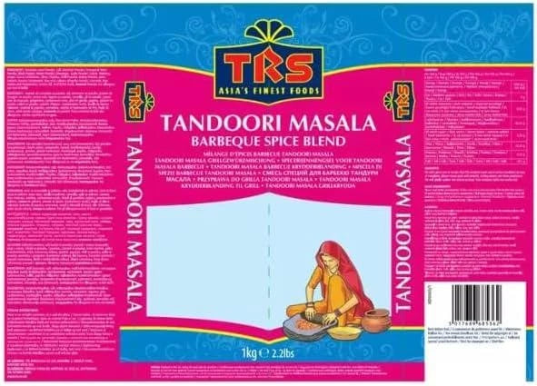 TRS Tandoori Masala Barbecue Spice Blend, Traditional Indian Spices, 1kg