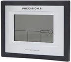 PRECISION Silver LCD Radio Controlled Alarm Clock, Black AP046