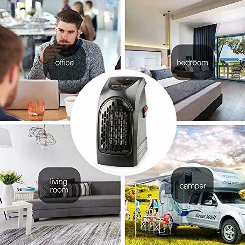 Electric Heater Plug In To Wall Socket - 400w Portable Heating