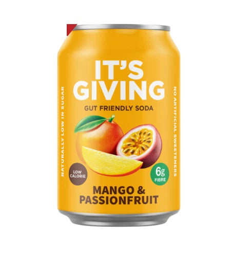 It’s Giving Mango & Passionfruit 330ml Can Tropical Fruit Drink