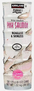 Kirkland Signature Wild Alaskan Pink Salmon Boneless & Skinless Cans Pack 6x170g