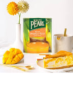 White Pearl Kesar Mango Pulp Sweetened 850g (Pack of 2)