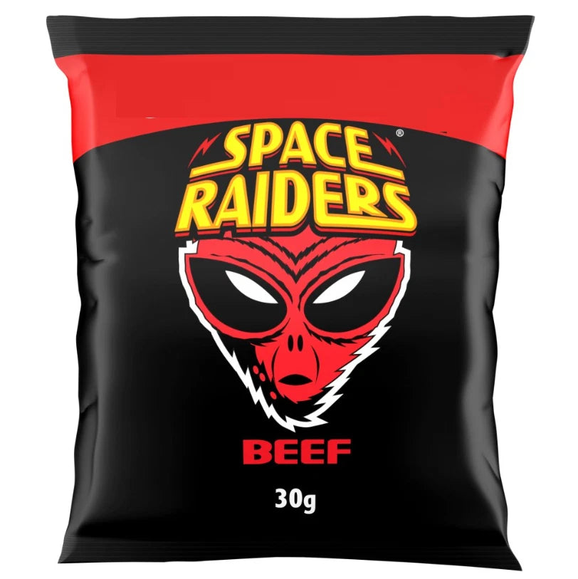 Space Raiders Beef Crisps Baked not Fried 30g Pack of 36