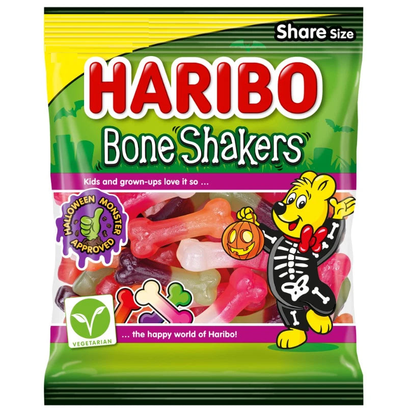 Haribo Bone Shakers Fruit Flavour Gums 140g Pack of 12