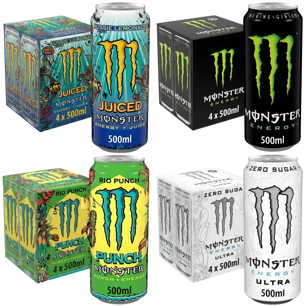 Monster Energy Drink Multi Pack 500ml Case of 4 Cans