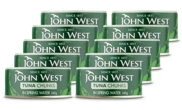 John West Tinned Tuna Wild Pacific Red Salmon Mackerel Fillets Tuna Chunks Sardi
