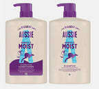 Aussie Miracle Moist Macadamia Nut Oil Hair Shampoo & Conditioner Set Pack 2x1L