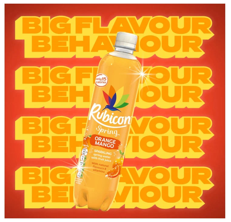 Rubicon Spring Orange Mango Sparkling Water Bottle 500ml x12