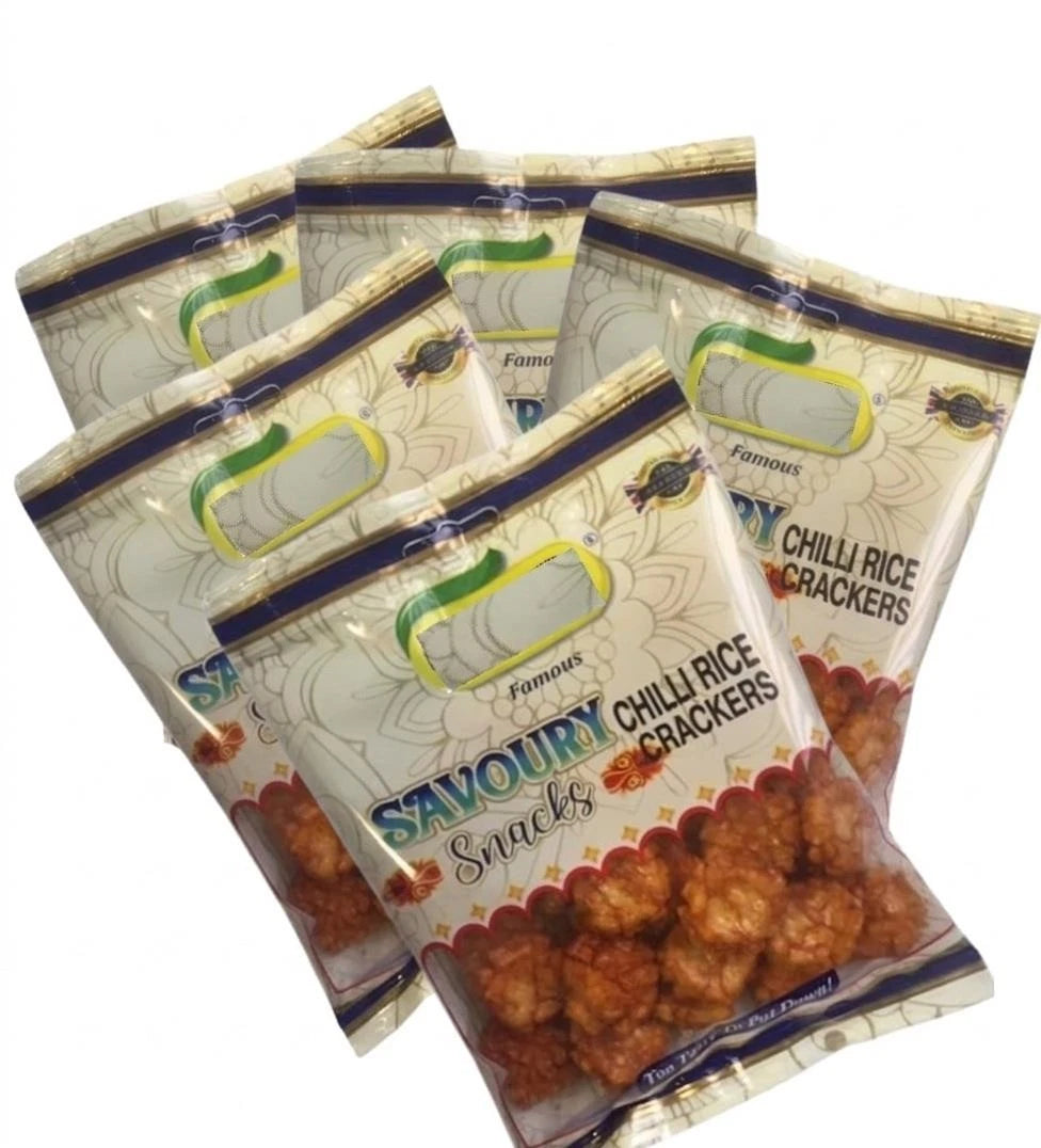 Ginni's Rice Chilli Crakcers Crunchy Thai-Style 70g 10 Pack