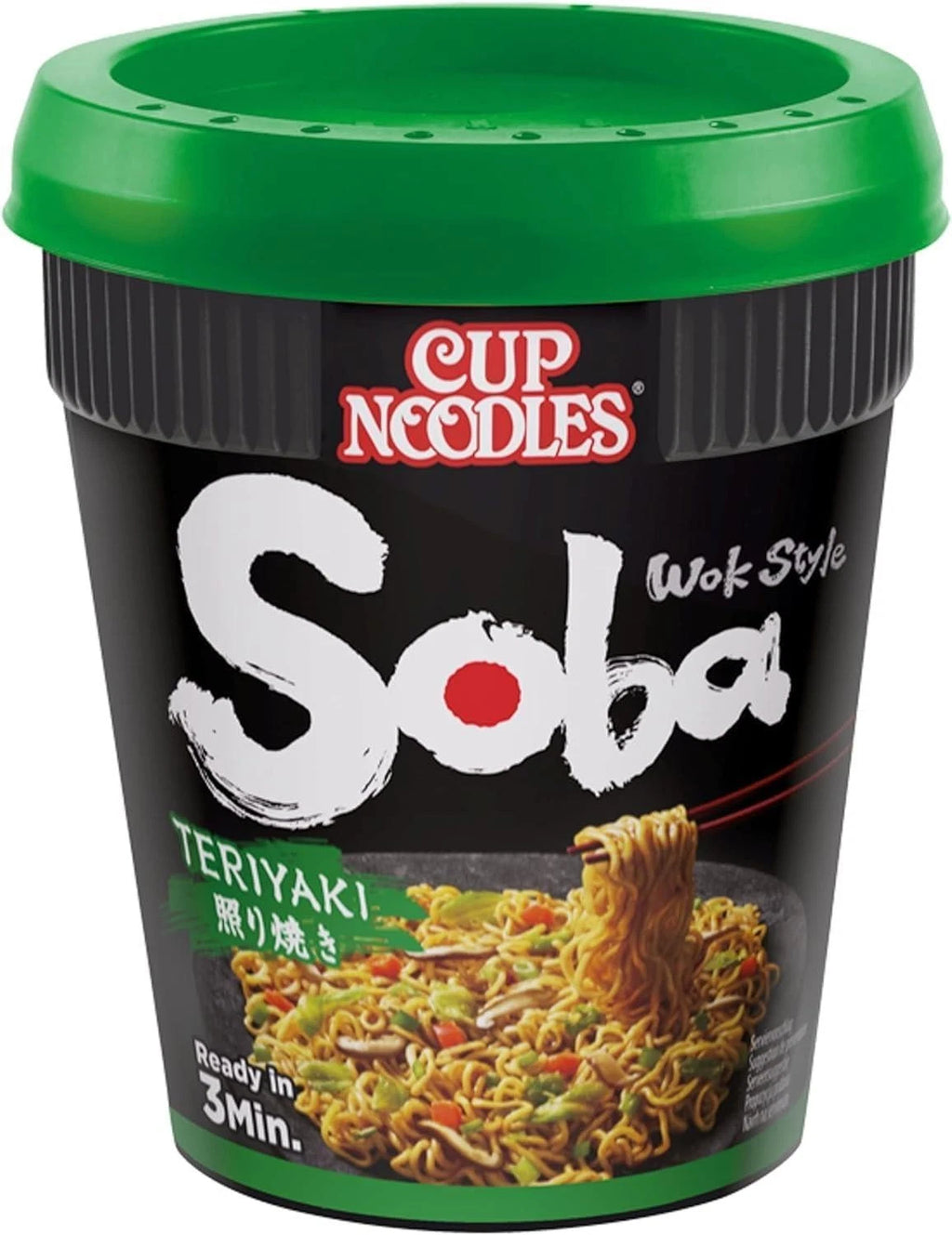 Nissin Soba Teriyaki Instant Wok Style Noodles 90g Pot (Pack of 8)