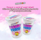 Sweetzone Candy Floss Halal Sweets Tub 20g x 12 Pack, Sweets Bulk, Retro Sweets