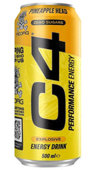 C4 Performance Energy Pineapple Head Zero Sugars Explosive 500ml Pack of 12