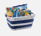Pop & Load Collapsible Laundry Basket Blue / Grey Colour May Vary