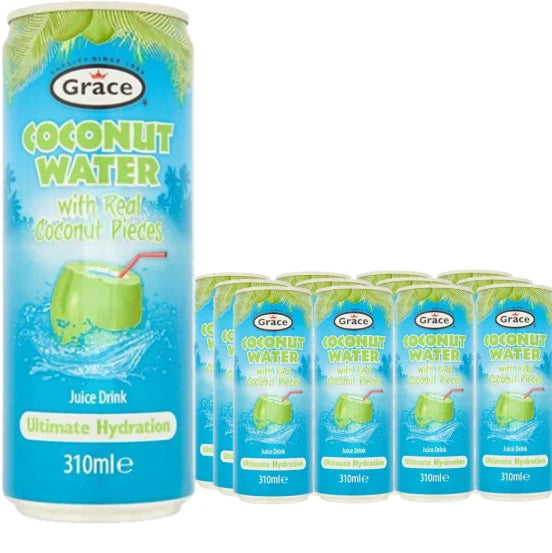 Grace Coconut Water Juice Drink with Real Coconut Pieces 310ml Pack of 12