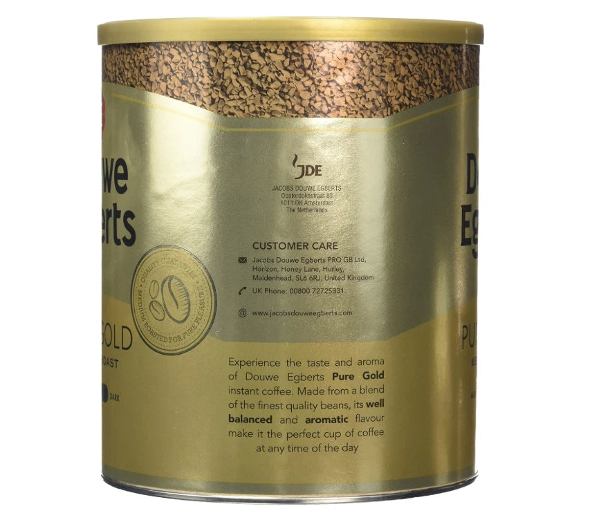 Douwe Egberts Pure Gold Coffee Tin Instant Medium 750g