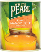 White Pearl Kesar Mango Pulp Sweetened 850g (Pack of 2)