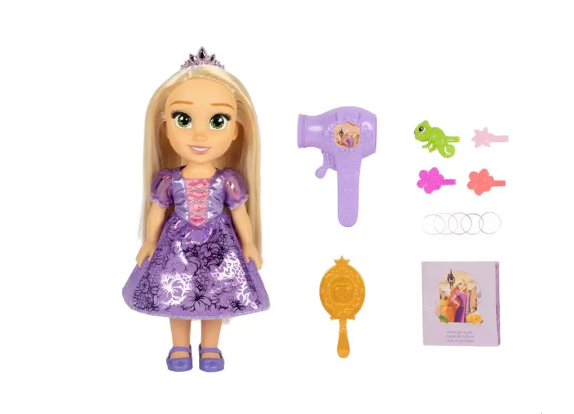 Disney Princess Large Doll and Hair Play Set Elsa Ariel Rapunzel Belle Moana