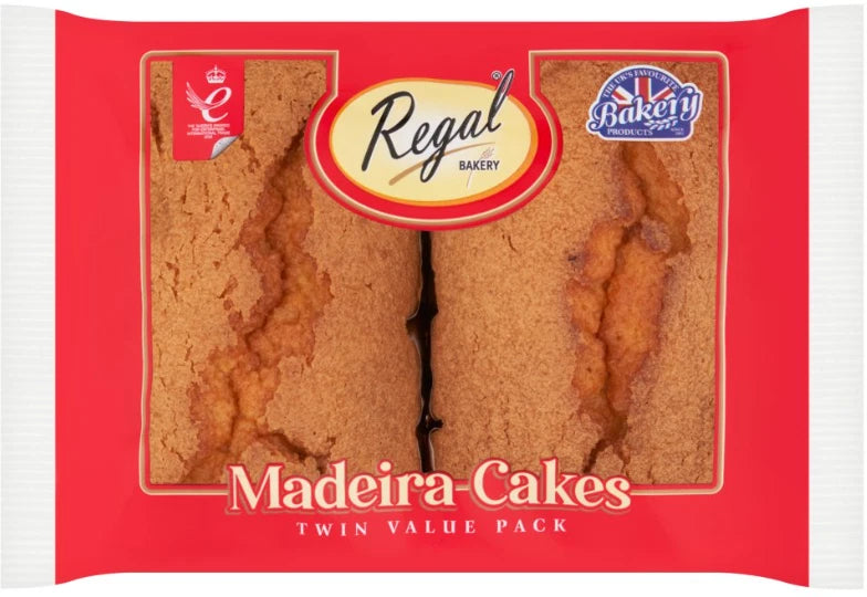 Regal Bakery Twin Pack Madeira Soft Sponge Loaf Cake (Pack of 2)